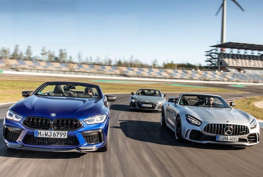 Видео: Audi R8, BMW M8 и Mercedes-AMG GT R сразились на гоночной трассе Видео: Audi R8, BMW M8 и Mercedes-AMG GT R сразились на гоночной трассе